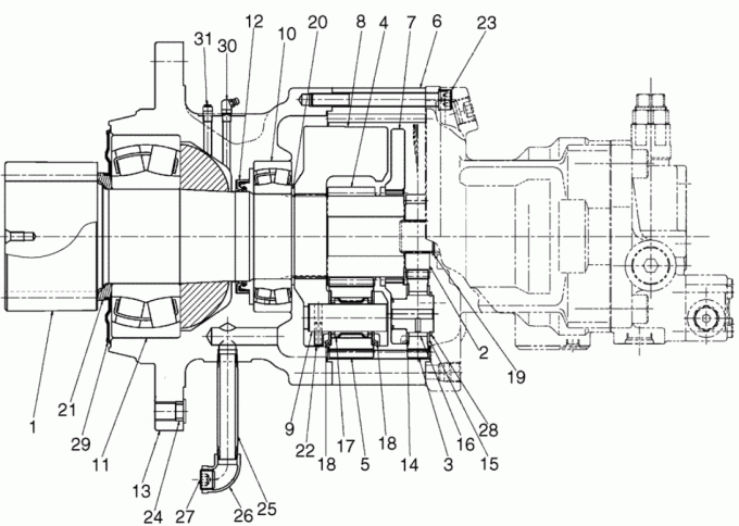 SK200-8 SK200 Excavator Swing Gearbox YN32W00019