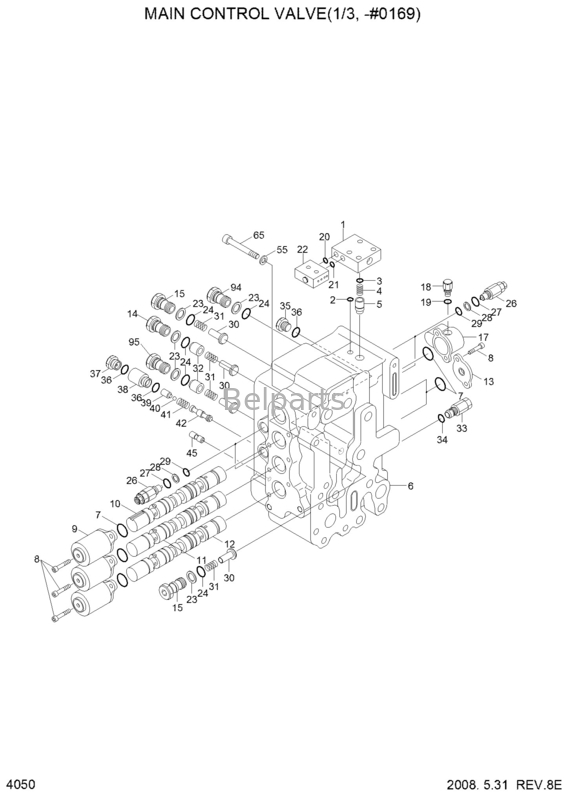 Crawler R360LC-7A Excavator Control Valve 31NA-10110 For Hyundai Control Main Valve
