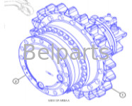 Belparts Excavator E320 320 Travel Gearbox 511-6006 511-6007 571-4032 Travel Reduction Gear