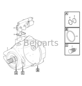 Excavator Hydraulic Pump A25F A30F A35F A40F L90F L110F L120F 150F For Acculated Dump Truck VOE 15140666 17458128