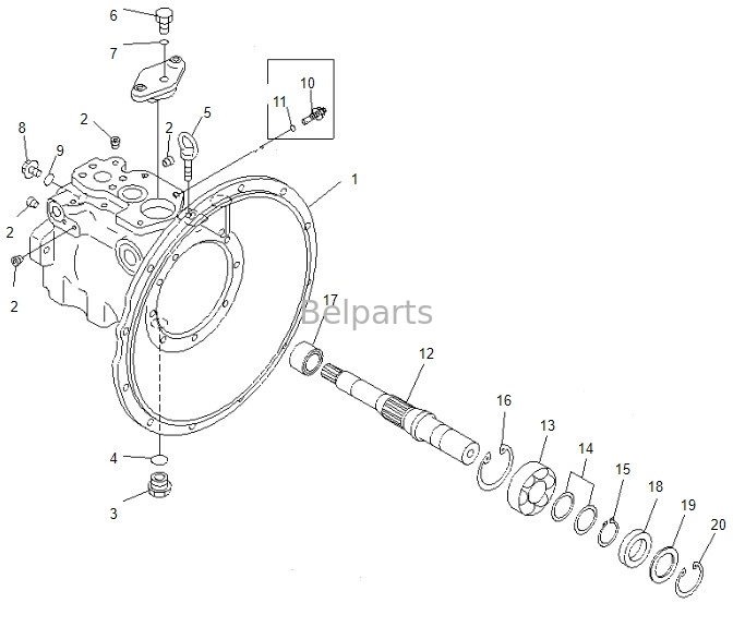 Excavator Main Pump PC75UU-3 PC78US-5 Hydraulic Main Pump 708-1W-00241 708-1W-00210 For Komatsu