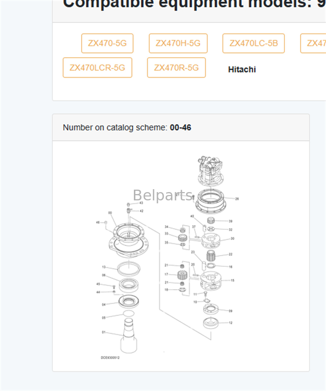 Wooden Case Excavator Swing Gearbox ZX470 Gear Reduction Gearbox 9300512 For Hitachi