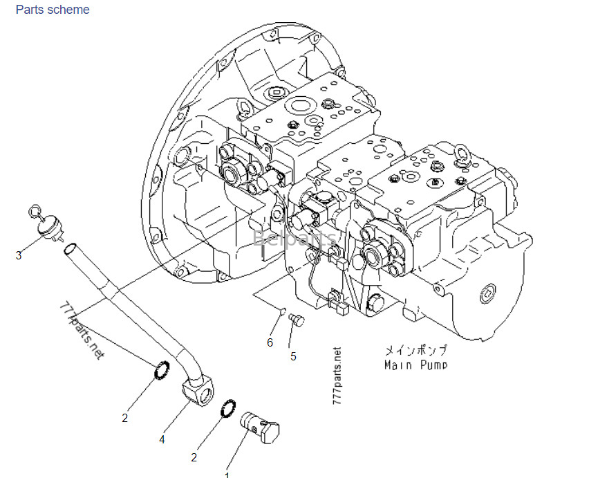 Komatsu PC400-7 708-2H-00022 708-2H-00450 708-2H-00460 Hydraulic Main Pump For Mini Excavator Parts