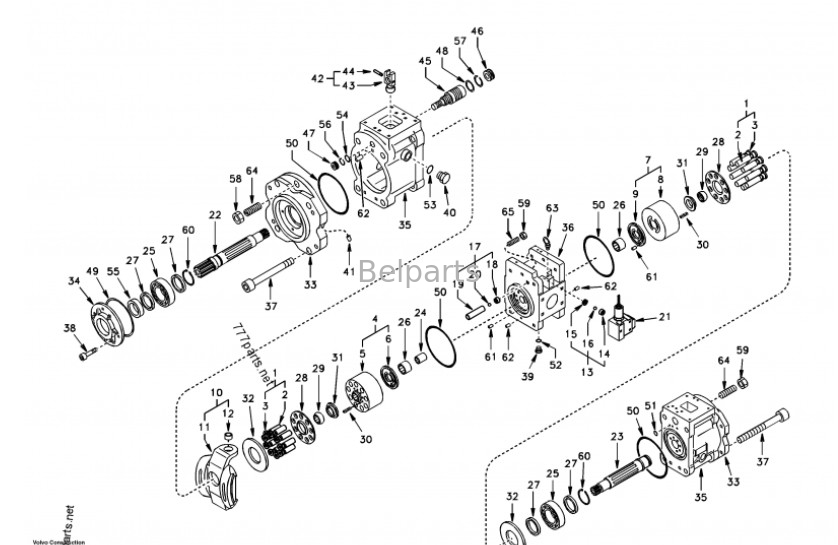 Excavator Parts K3V112DT-9N24-14T EC210 EC240 XE215 LG225 Main Pump For Volvo