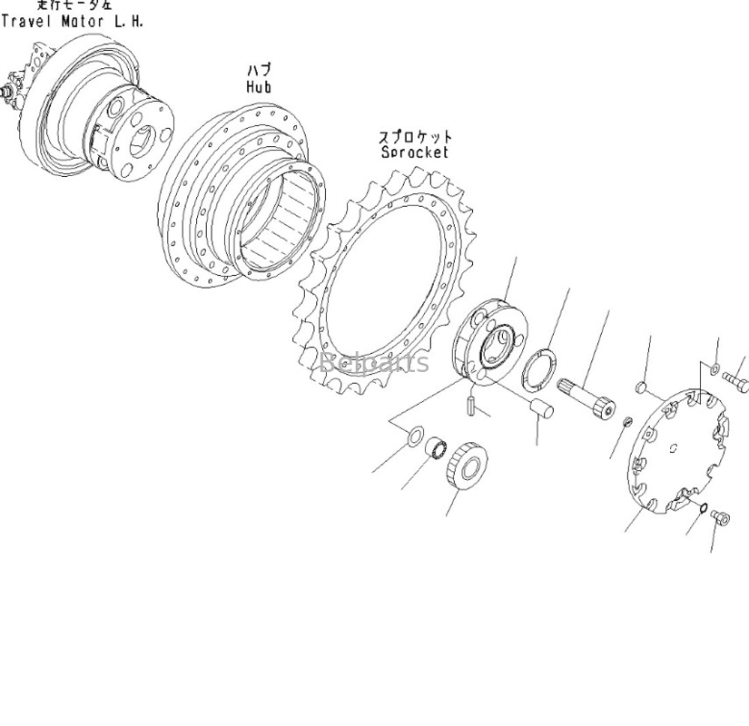 Belparts final drive D31EX-22 D37PX-22 D39EX-22 Excavator Travel Motor 706-8F-01110 11Y-27-30301 For Komatsu