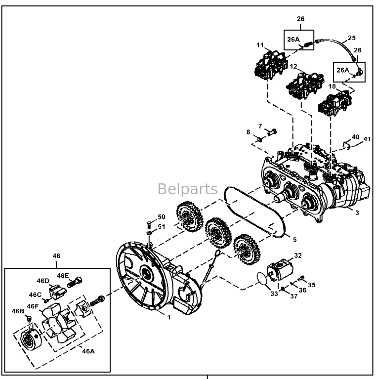 John Deere 245G LC 245 P-Tier Main Hydraulic Pump Original FYB60000111 9316776 for Excavator Parts Belparts