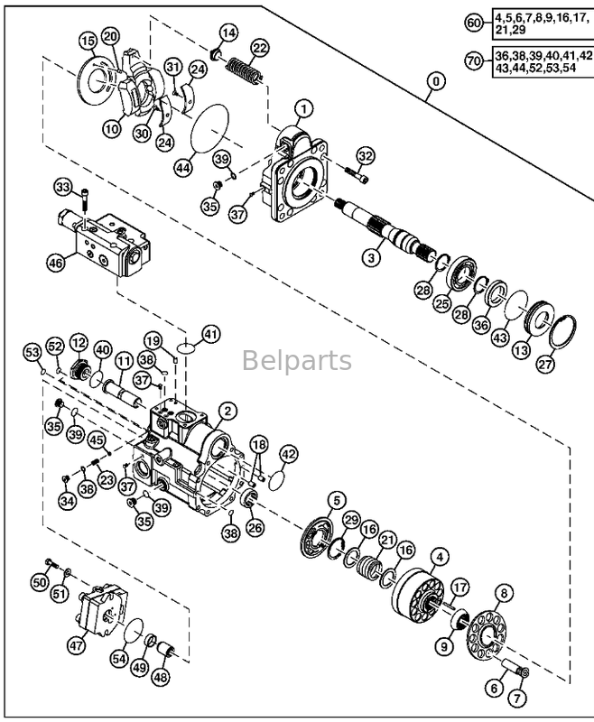 John Dere 60D 60G 60 P-Tier Main Hydraulic Pump 4668462 Original New PVK-3B-725 Fit Mini Excavator Parts Belparts
