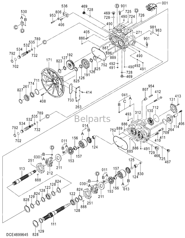 Hitachi ZX470LC-5B ZX470LCH-5B Main Hydraulic Pump 4699645 Fit Excavator Parts BELPARTS