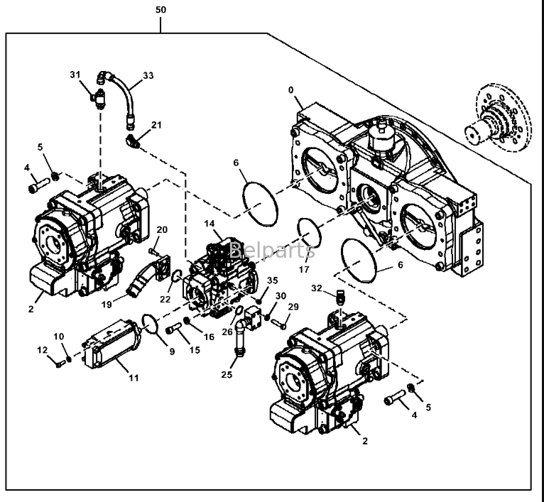 Deere 670G 870G LC 670 870 P-Tier Main Hydraulic Pump 9298854 PG202169 FYB60000412 FYB60000413 For Excavator Replace Part