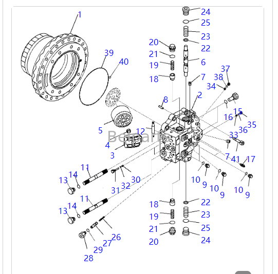 706-8J-01030 Travel Motor For KOMATSU PC400-7 PC450-7 PC400LC-8 PC400-8 PC450-8 PC450LC-8 PC450LCHD-8 PC490LC-10 PC490-10 PC350HD-8 PC350LL-7E0 Track Motor Only Excavator Parts