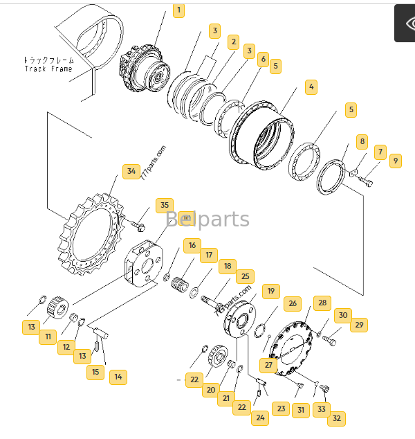 208-27-00240 Final Driver for PC400-7 PC400LC-7 PC450-7 PC450LC-7 Excavator Parts Travel Motor with Gearbox Track Reducer