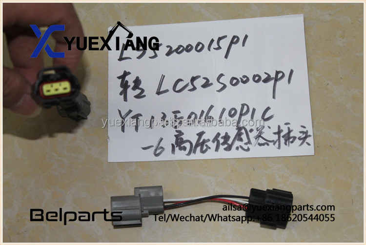 Belparts Excavator Spare Parts LS5200015P1 LC52S0002P1 High Pressure Sensor Plug YT13E01610P1C-6