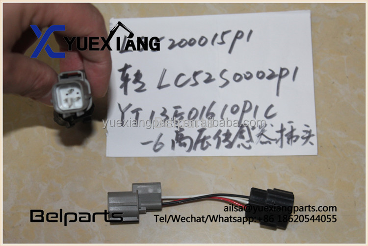 Belparts Excavator Spare Parts LS5200015P1 LC52S0002P1 High Pressure Sensor Plug YT13E01610P1C-6