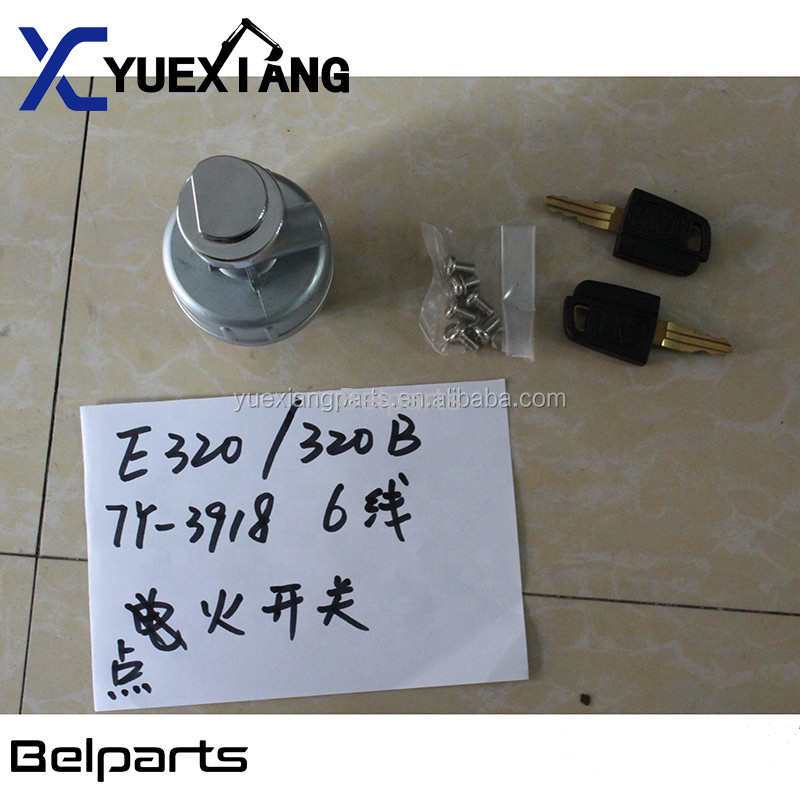 Belparts Excavator 307 308C 312 320 320C Electric 6 Lines Switch Group Heat Start E320B E320C 7Y-3918 Ignition Starter