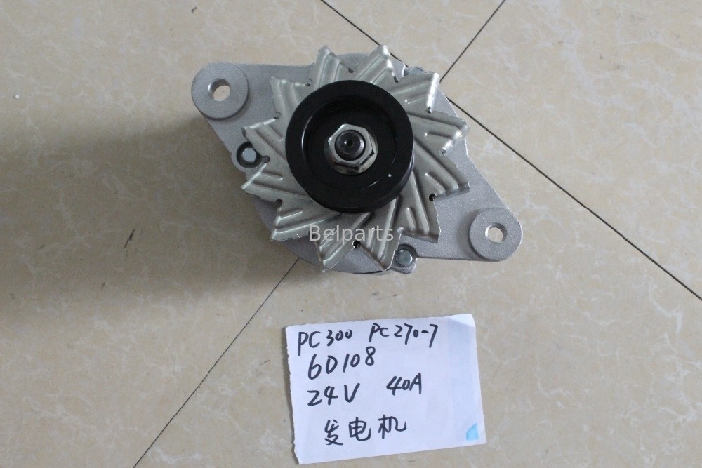Belparts Excavator Parts PC300-6 PC270-7 PC300-5 PC300-7 Engine Alternator 6D108 600-821-6160 0-33000-6511 Generator