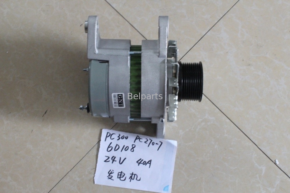 Belparts Excavator Parts PC300-6 PC270-7 PC300-5 PC300-7 Engine Alternator 6D108 600-821-6160 0-33000-6511 Generator