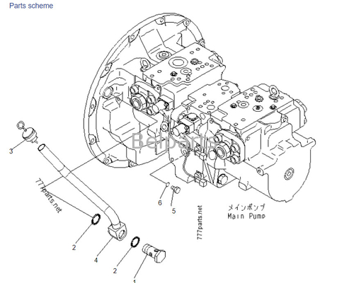 Komatsu PC400-7 708-2H-00022 708-2H-00450 708-2H-00460 Hydraulic Main Pump For Mini Excavator Parts